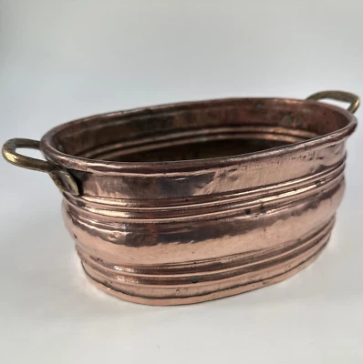 £18 • Buy Vintage French Rustic Copper Planter Trough For Kitchen Herbs Or Indoor Plants