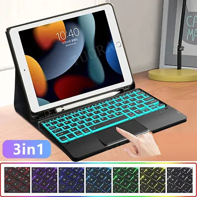 Backlit Touchpad Keyboard Mouse Case For IPad 10.2  7/8/9th Gen Air 3 4 5 Pro 11 • £10.99