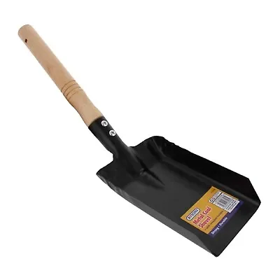 Small Metal Fireplace Coal Ash Shovel Dustpan Animal Pet Feed Scoop Wood Handl • £7.56