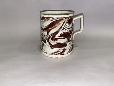 LB2 Staffordshire Mochaware Mocha Mug Ca. 1880’s Marbleized • $175