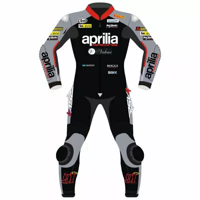  Motorcycle Aprilia Leather Suit Motorbike Racing Suit CE Approved  • $399.99