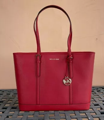 Michael Kors Jet Set Travel Large Top Zip Shoulder Tote Bag Handbag Purse • $149.80