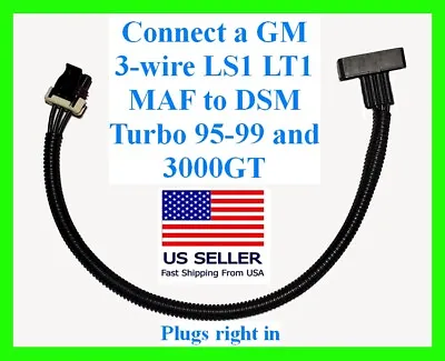 Fits ECLIPSE 2G 3000GT Turbo Adapter Harness MAF Translator LS1 GM Mass Sensor • $34.99