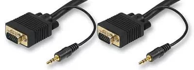 £3.92 • Buy  2m Laptop To LCD HD TV VGA Cable With Jack Audio Lead