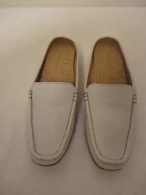 M & S Footglove Loafer Shoes Bnwt Size 4 1/2 White Leather • £14.99