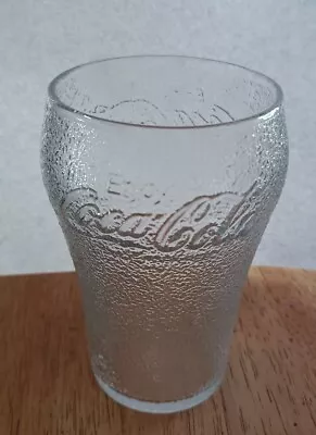 Coca Cola Frosted Double Sided Collectible Glass • $15