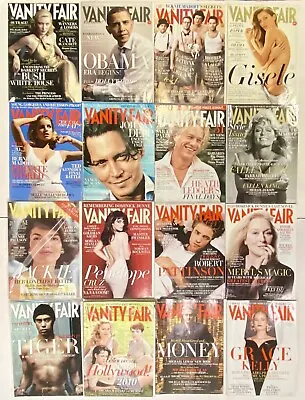 Vanity Fair Magazine Lot Of 16 Issues - 2009 2010 - Cruz Ledger Depp Gisele • $25