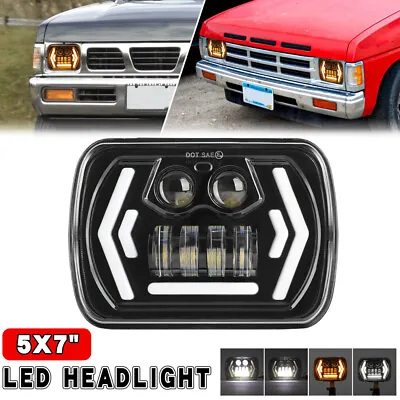 $37.99 • Buy 5X7 7x6inch LED Headlights Hi/Lo Beam Turn Signal For Nissan Pickup Hardbody D21