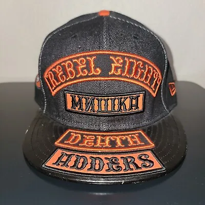 New Era 59fifty  7 3/8 Mishka Death Adders Rebel 8 Eight Leather Brim Fitted Hat • $219.99
