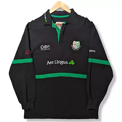 Vintage LONDON IRISH Rugby Shirt Men's Large COTTON TRADERS Jersey 2000-2001 • £99.99