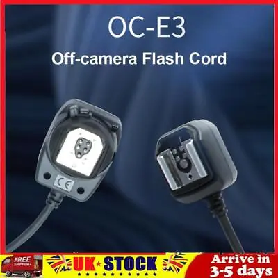 OC-E3 Off Camera Flash Cable Hot Shoe Cord Sync Remote Focus Cable For Canon • £15.69
