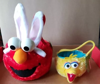 New Big Furry Elmo & Mini Furry Big Bird Easter Baskets • $49.99