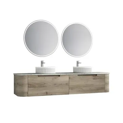 750-1800mm Aulic Hamilton Wall Hung Curving Plywood Vanity & German Accessories • $2109