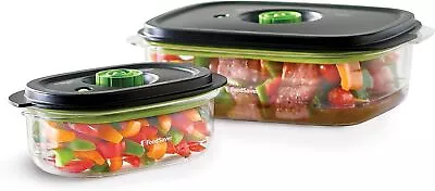 Preserve & Marinate Vacuum -Containers1- 3 Cup And 1- 10 Cup Clear (Count-2) • $36.29