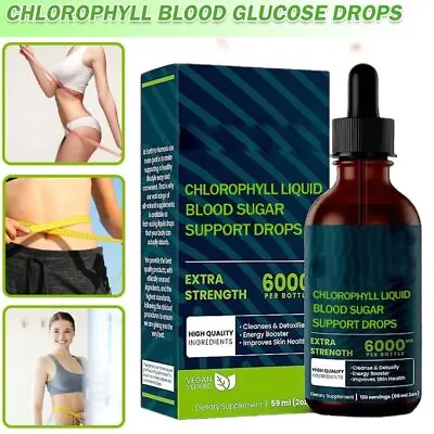 £5.99 • Buy Chlorophyll All-Natural Extract Liquid Drops Water Soluble Mint 59ml 6000mg