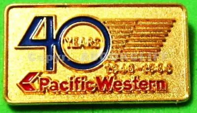 Pacific Western Airlines 40th 1946-1986 Canada Pin  • $3.51