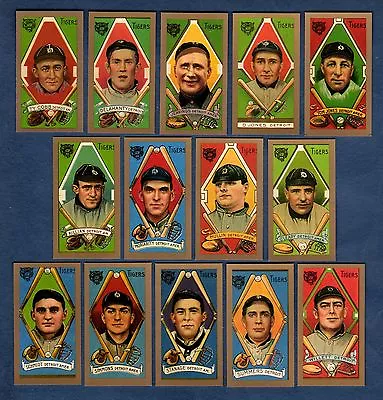 1911 Gold Border DETROIT TIGERS T205 Complete 14 Card Team REPRINT Set W/Ty Cobb • $14.95