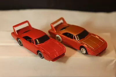 2 Tyco Slot Car Superbird Candy Orange/Red Metallic #8833 Tyco HP7 Chassis & TP • $50