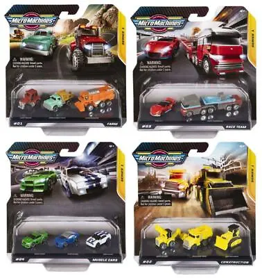£8.99 • Buy Micro Machines Toy Cars Farm Construction Muscle Series 1 Starter Packs New 