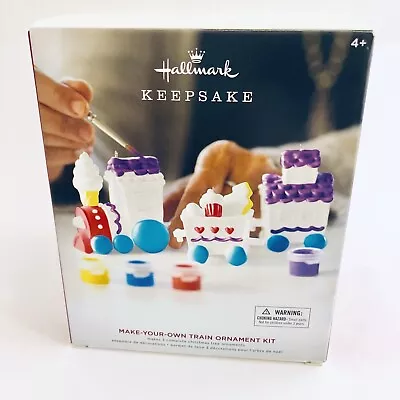 Hallmark 2018 Make Your Own Train Ornament Craft Kit Project Paint Glitter NEW • $19.95