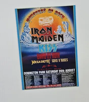 Donington Monsters Of Rock 1988 Poster KISS Helloween Fridge Magnet • $4.35