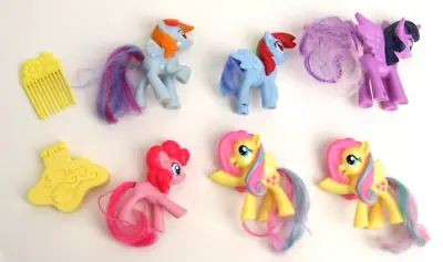 My Little Pony Brushables Lot Of 6 McDonalds Toys Figures Rainbow Dash Twilight • $9.95