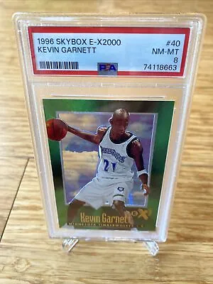 Kevin Garnett 1996-97 Skybox E-X2000 #40 Timberwolves HOF PSA 8! • $39.95