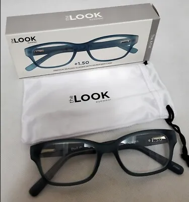 $9.89 • Buy Reading Glasses Unisex Eyewear Premium Rubber Blue +1.50 +2.00 Readers 
