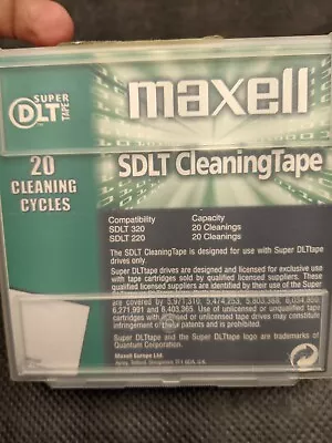 Maxell Sdlt Cleaning Tape Dlt Super Tape 20 Cleaning 1/2  Cartradge Tape • $14.99