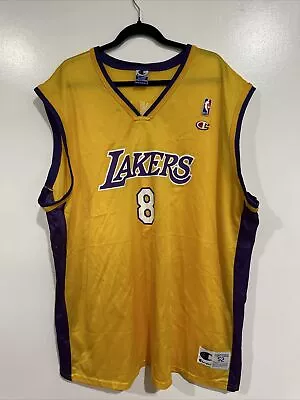 Vintage Champion Kobe Bryant Lakers Jersey Size 2XL 52 NBA #8 Basketball Mamba • $45
