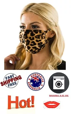 Super Sexy Washable Leopard Print Female Face Mask Adult Protect Dust Flu Pollen • $15.96