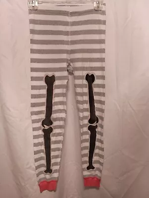 Hanna Andersson Halloween Skeleton Pajama Pants Size 140 US 10 Gray • $7