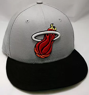 MIAMI HEAT YOUTH Hat Cap Snap Black Gray Adjustable NBA Basketball New Era  • $24.95