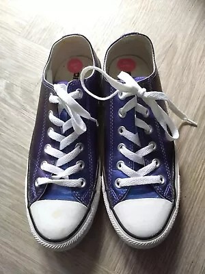 Converse Woman's Size 5 Purple Metallic Trainers • £9.99