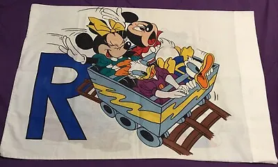 Walt Disney Mickey Minnie Mouse Donald Daisy Duck Goofy Letter B & R Pillow Case • $15.26