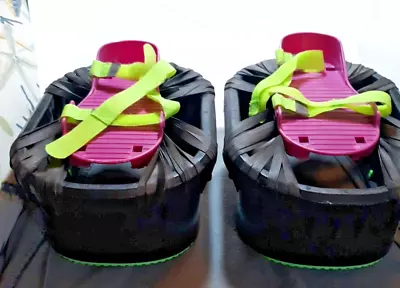 Vtg Big Time Moon Shoes Black Purple Hart Enterprises 1989 RARE Bounce Walk • $29.99