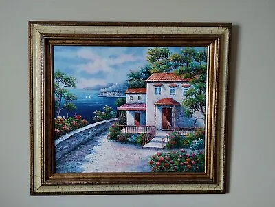 Artist K Wallis Oil On Canvas Mediterranean Painting • $120