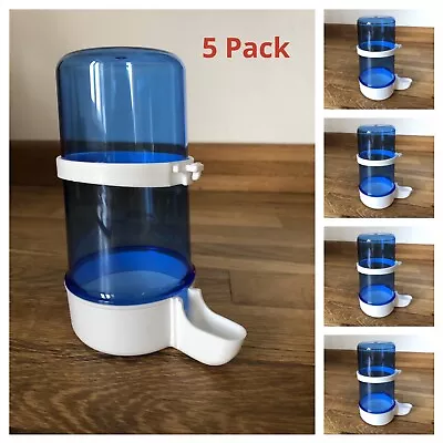 £12.45 • Buy 5 X 400cc Bird Feeder Water Drinker With Clips For Aviary Cage Finch, Canary Etc