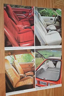 $9.99 • Buy ★1979 Chevy Monza Interior Original Vintage Advertisement Ad Print 79 Seats Trim