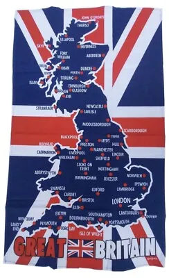 £4.49 • Buy London Union Jack National Map Tea Towel Wall Hanging 100% Cotton Souvenir Gift