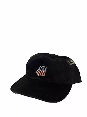 Vintage US Ski Team USA Bula Olympics Fleece Black Hat Cap  Snapback VTG Rare  • $22.50