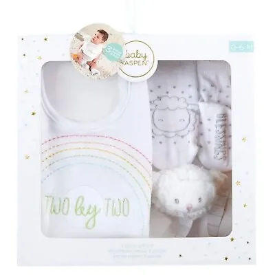 Newborn Baby White Cotton Noah's Ark Baby Layette Gift Set  0-6 Months • £11