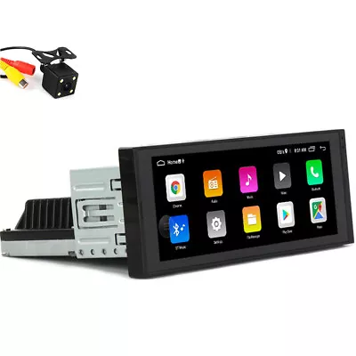 Single Din Touch Screen GPS Navigation Car Player WiFi Build-in Carplay W/Camera • $159.20