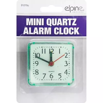 Mini Travel Alarm Clock Quartz Bedside Student Portable Compact Analogue • £5.29