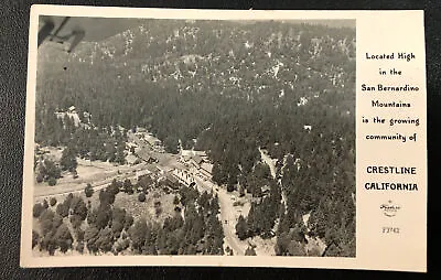 Rppc Frashers Crestline Ca Aerial View  Vintage Real Photo￼ Postcard • $10