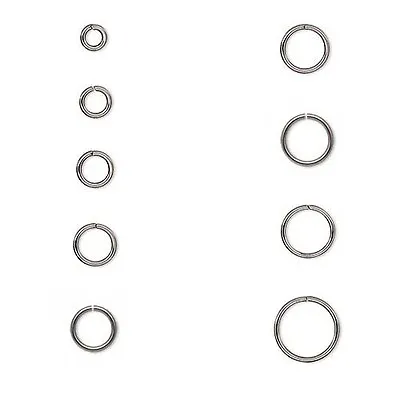 10 Round Jumprings Stainless Steel Silver 18 Gauge 1mm Open Jump Ring Findings • $1.99