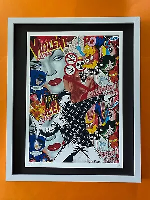 Death NYC Large Framed 16x20in Pop Art Graffiti Certified Banksy Mr. Brainwash • $250