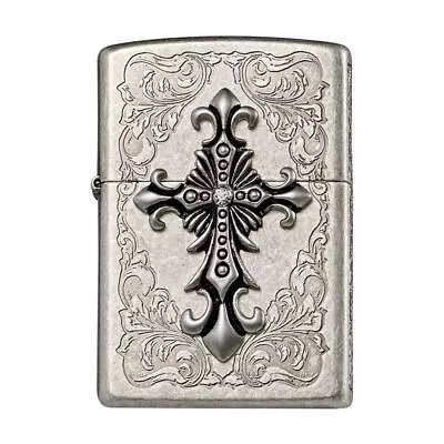 Zippo Lighter Arabesque Tribal Cross SA Windproof Free Ship 6 Flints New In Box • $136.98