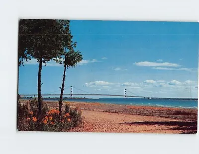 Postcard The Mackinac Bridge State Of Michigan USA • $3.46