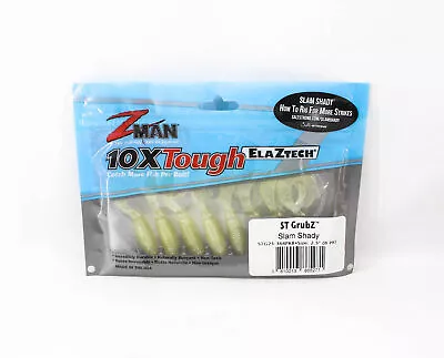 Zman Soft Lure ST GrubZ 2.5 Inch 8/Pack Slam Shady (5271) • $20.90